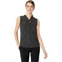 Bluze Printed Knot Neck Knit Top Femei