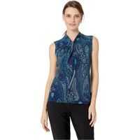 Bluze Printed Knot Neck Knit Top Femei