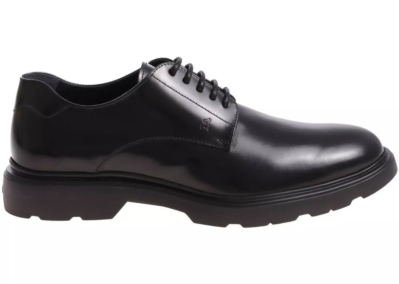 Hogan H393 Black Derby Shoes Black