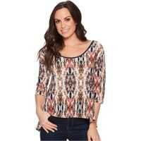 Bluze 1386 Glitzy Print 3/4 Sleeve Tunic* Femei