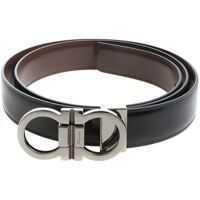Curele Black Leather Belt With Buckle Closure Femei