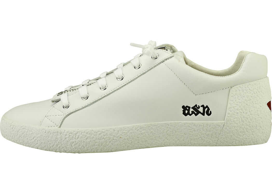 ASH Nilo Trainers In White Red White