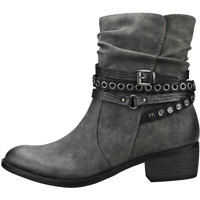 Botine Decorative Ankle Strap Ankle Boots In Dark Grey Femei