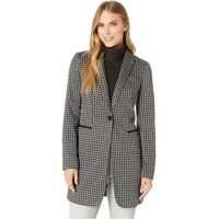 Sacouri Houndstooth Long Sweatshirting Jacket Femei