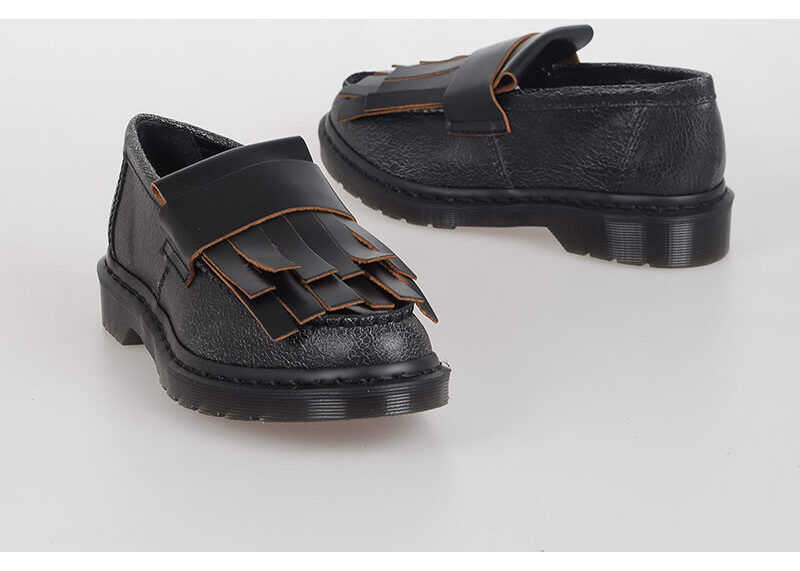 Dr. Martens MARNI Leather ADRIAN MZ Fringes Loafer BLACK