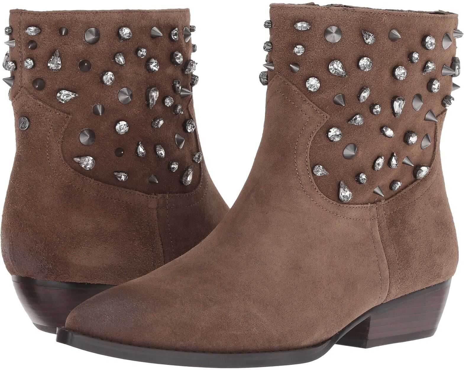 Sam Edelman Avril Dark Taupe Velutto Suede Leather