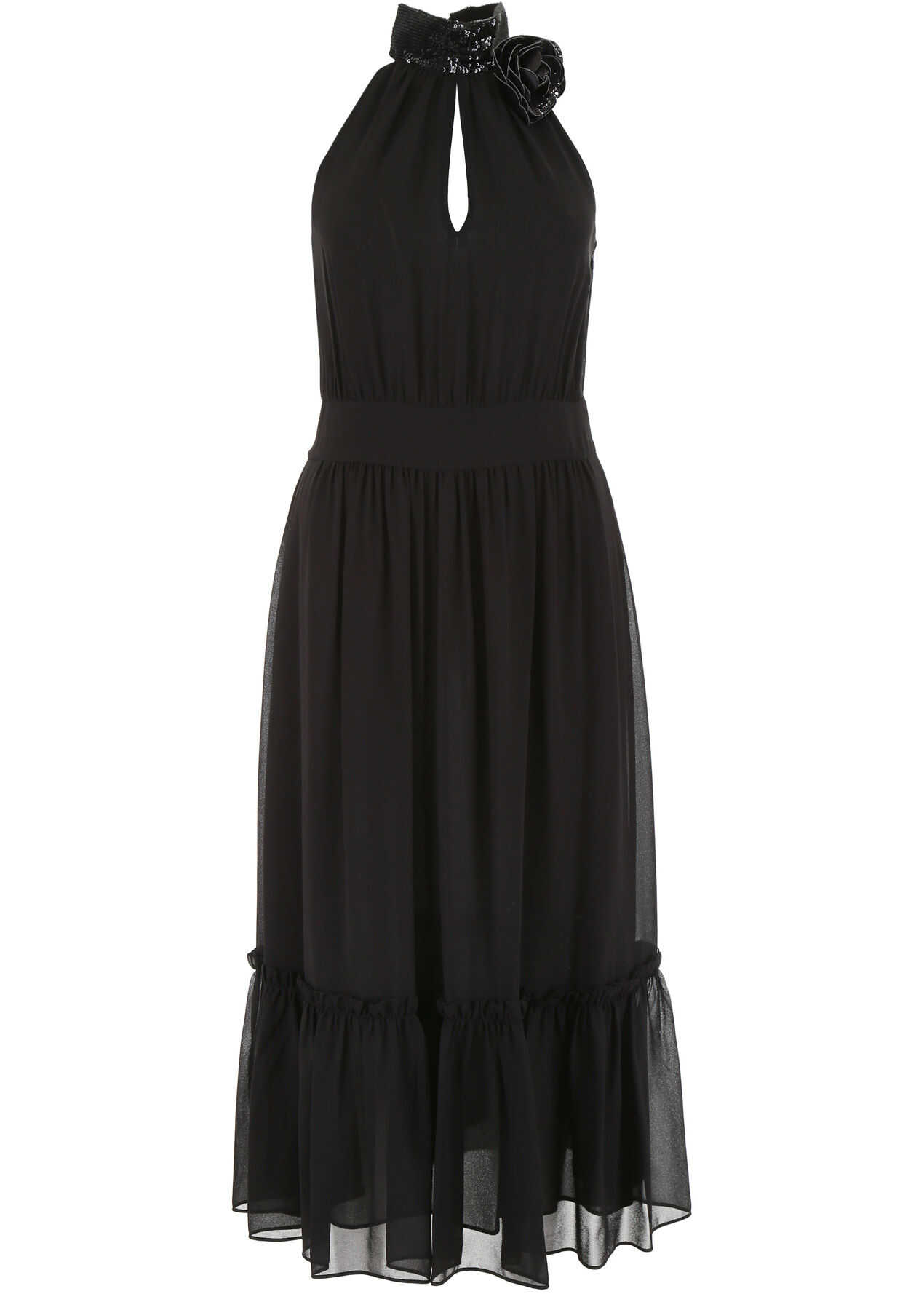 Michael Kors Flower Pin Dress BLACK