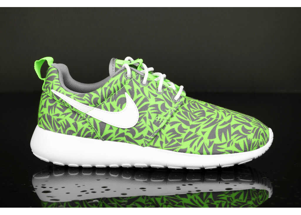 Nike Roshe One Print GS NEGRE/VERDE