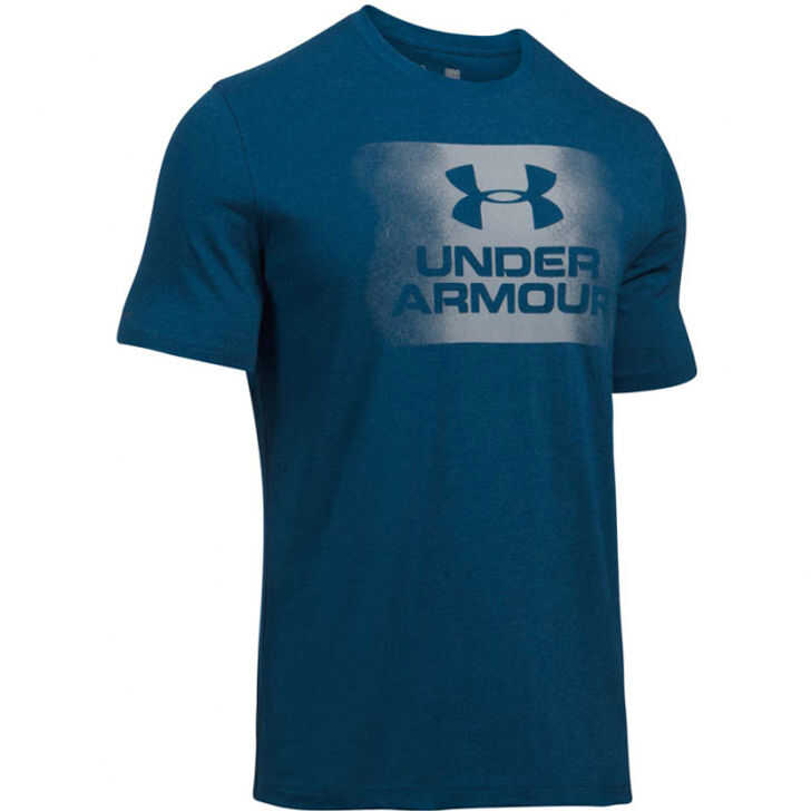 Under Armour Overspray Logo SS Tee Blue