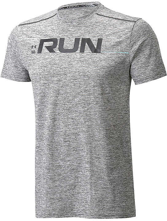 Under Armour Run Front Graphic SS Tee Grey