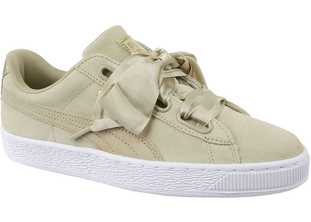 PUMA Basket Heart Metallic Safari Beige