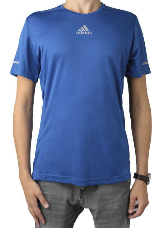 adidas Sequencials Climalite Run Tee Blue