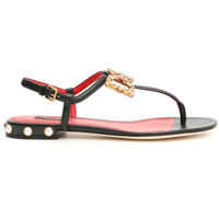 Sandale cu toc Sandals With Logo Buckle Femei