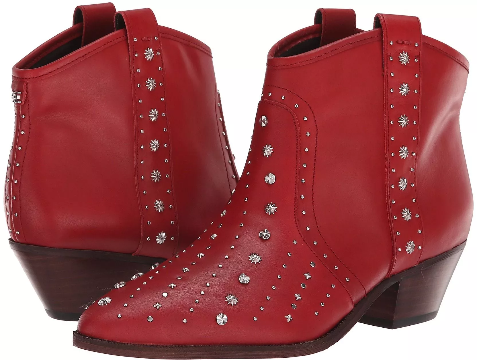 Sam Edelman Brian Deep Red Sequins Bally Leather