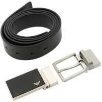 Curele Black Belt With Double Buckle Barbati