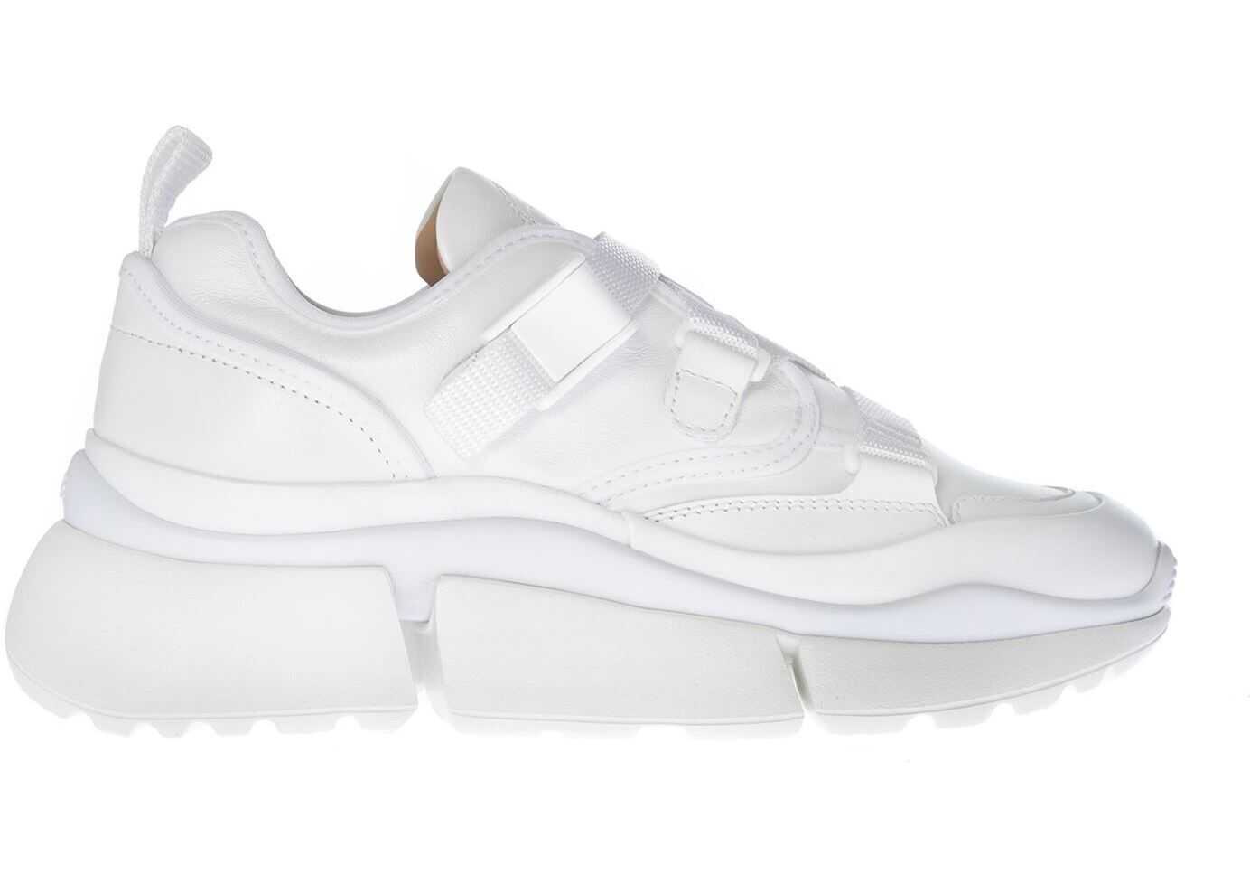 Chloe Sonnie White Nappa Leather Sneakers White