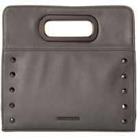 Genti Tip Postas Clutch with Metal Handles and Crossbody Strap Femei