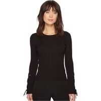 Pulovere Lace-Up Bell Sleeve Ribbed Sweater* Femei