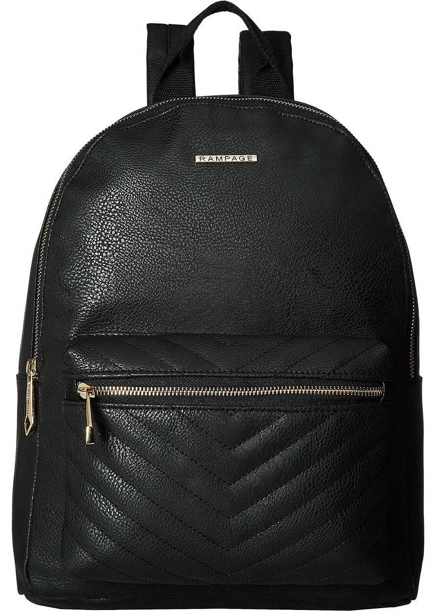 Rampage Chevron Front Pocket Dome Backpack Black