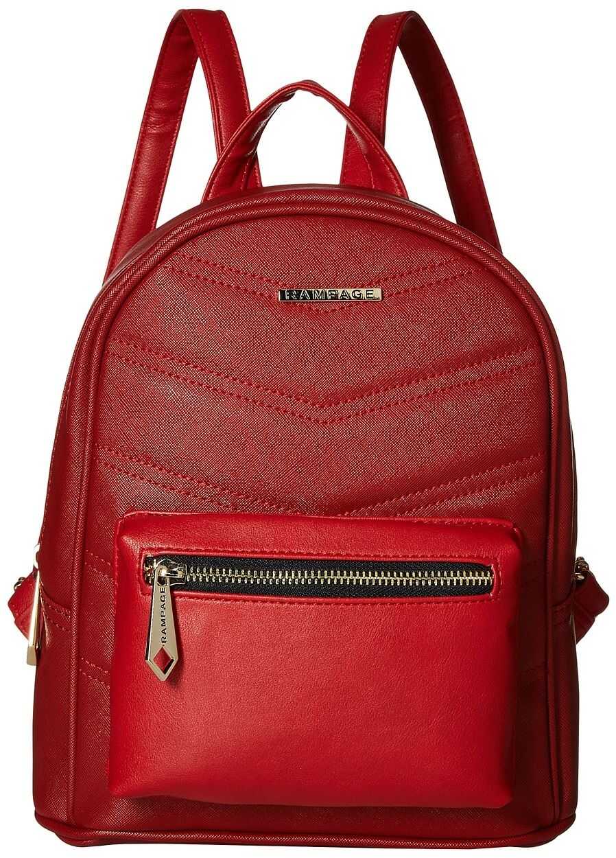 Rampage Chevron Quilted Midi Backpack Red