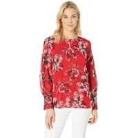 Bluze Keyhole Printed Long Sleeve Woven Femei