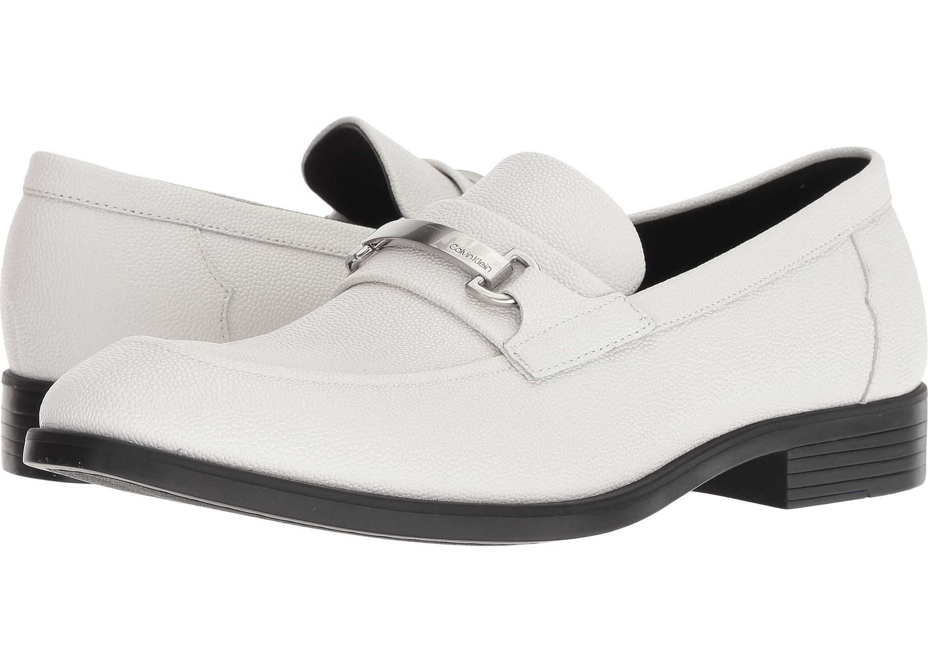 Calvin Klein Craig Off-White Scotch Grain Leather