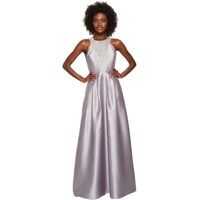Rochii Long Halter Mikado Gown with Beaded Detail Femei