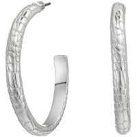 Cercei Croc Pattern Large Hoop Earrings Femei