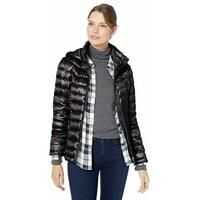 Geci de iarna Women's Short Packable with Tunnel Neck Collar and Hood, Side Cinching Detail Femei