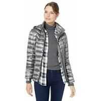 Geci de iarna Women's Short Packable with Tunnel Neck Collar and Hood, Side Cinching Detail Femei