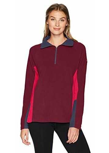 Columbia Women\'s Glacial IV Half Zip Pullover Fleece Rich Wine/ Red Mercury