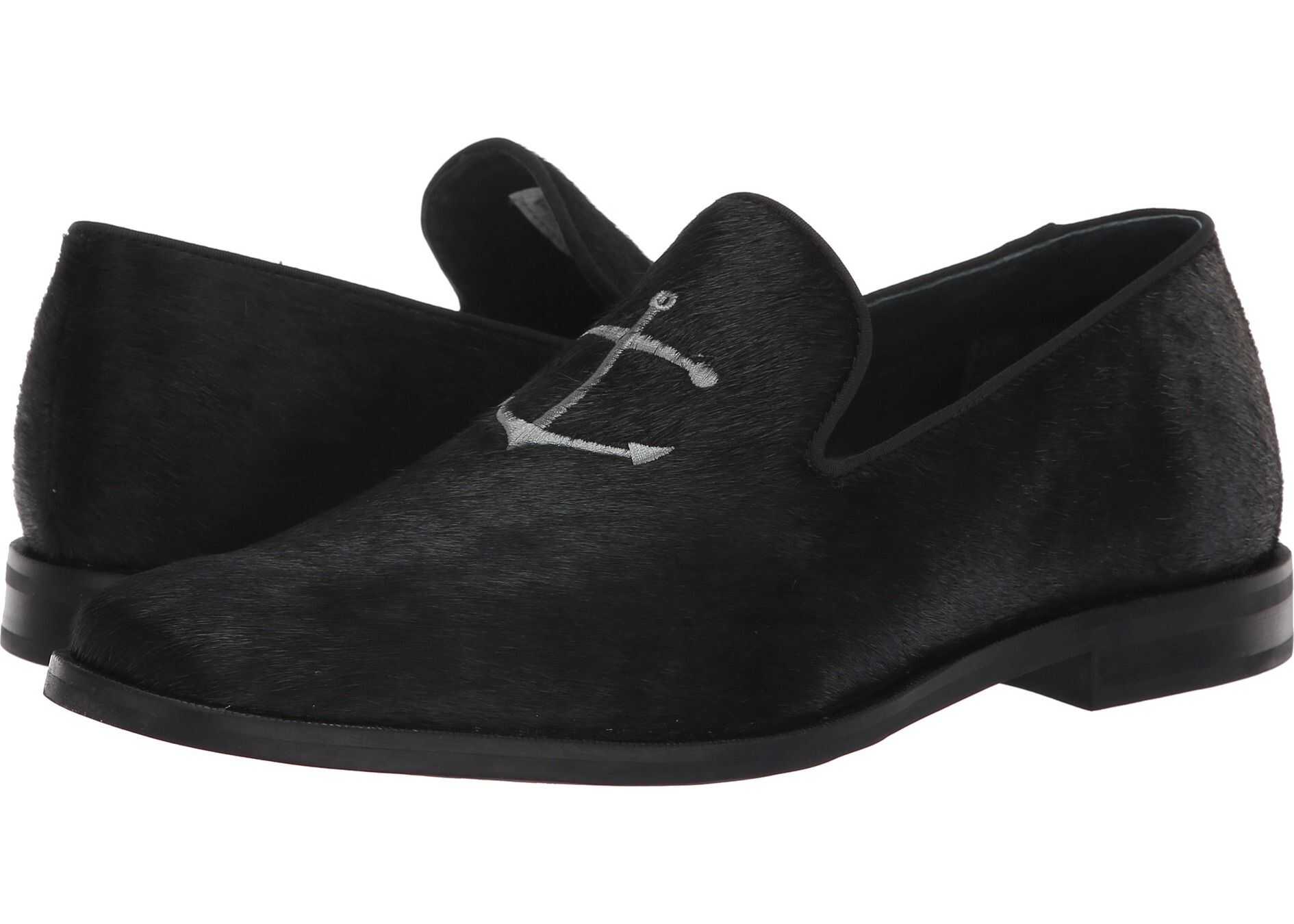 Sperry Top-Sider Overlook Leather Smoking Slipper Black Pony