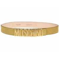 Curele Gold Glittered Belt With Logo Femei