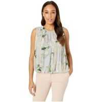 Bluze Calvin Klein Floral Pleated Bubble Sleeveless Woven Top