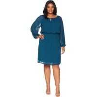 Rochii elegante Plus Size Long Sleeve Blouson Femei