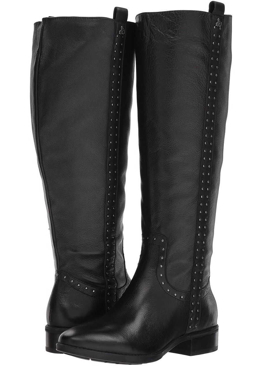 Cizma Sam Edelman Prina Wide Calf Leather Tall Boot Black Neymar Leather