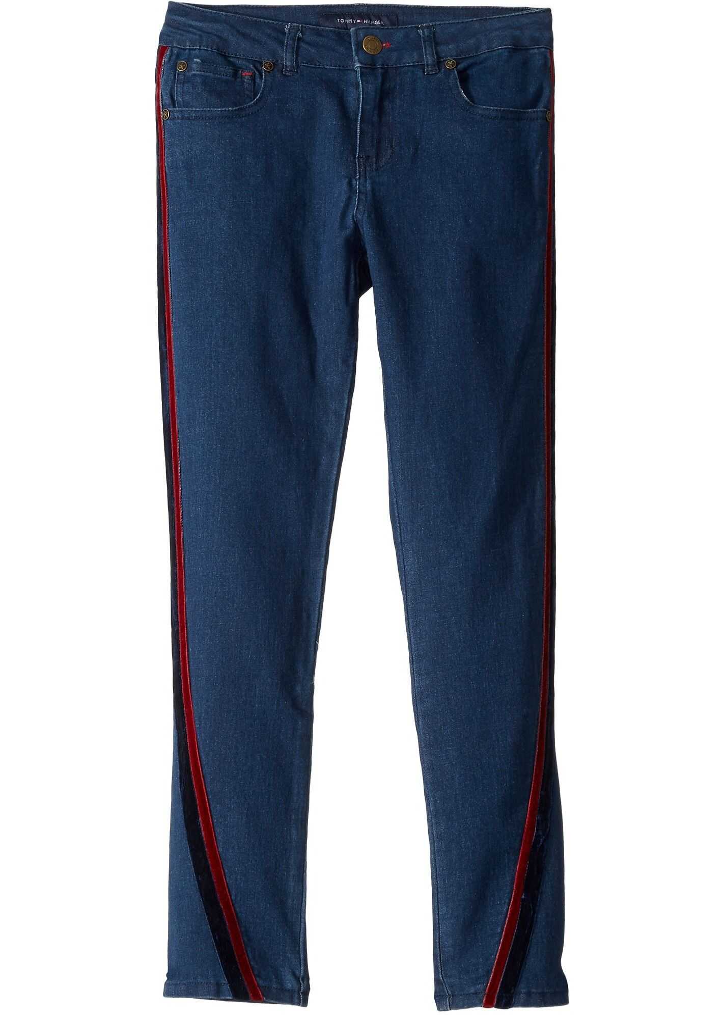 Tommy Hilfiger Kids Velvet Trimmed Skinny Jeans in Madison Wash (Little Kids/Big Kids) Madison Wash