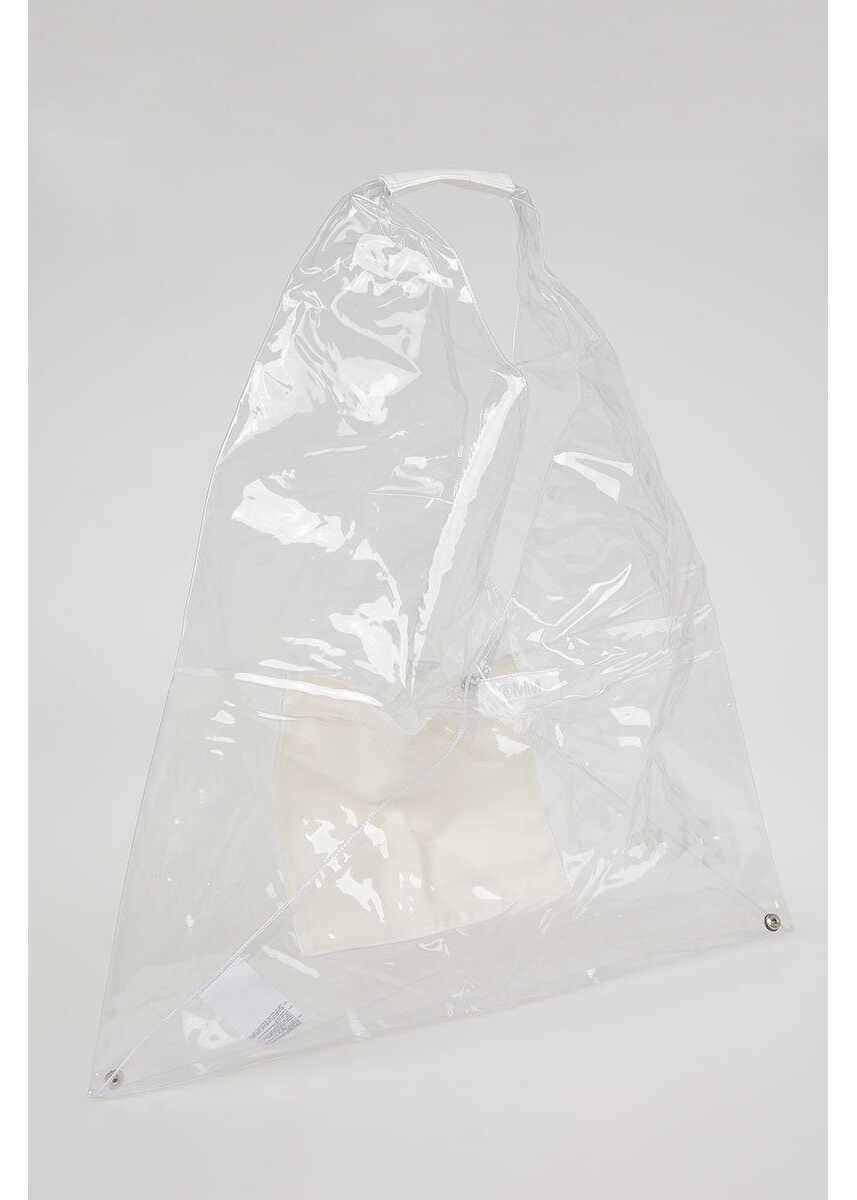 Genti de mana Maison Margiela Mm6 Pvc Maxi Shopping Bag White Femei (BM 6418346) 2