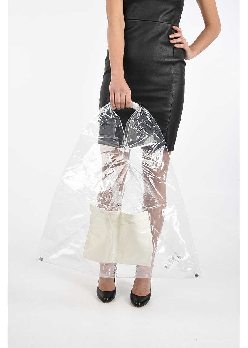 Genti de mana Maison Margiela Mm6 Pvc Maxi Shopping Bag White Femei (BM 6418346) 3