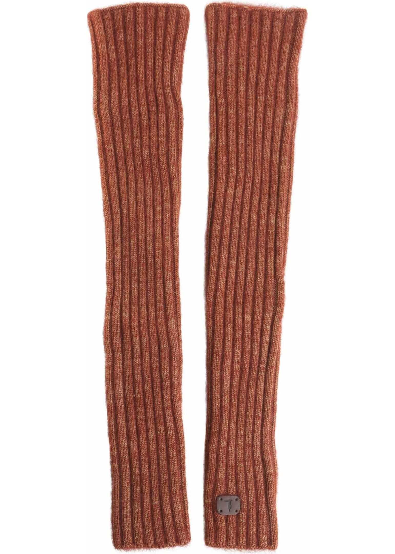Tru Trussardi Ribbed Gloves ORANGE