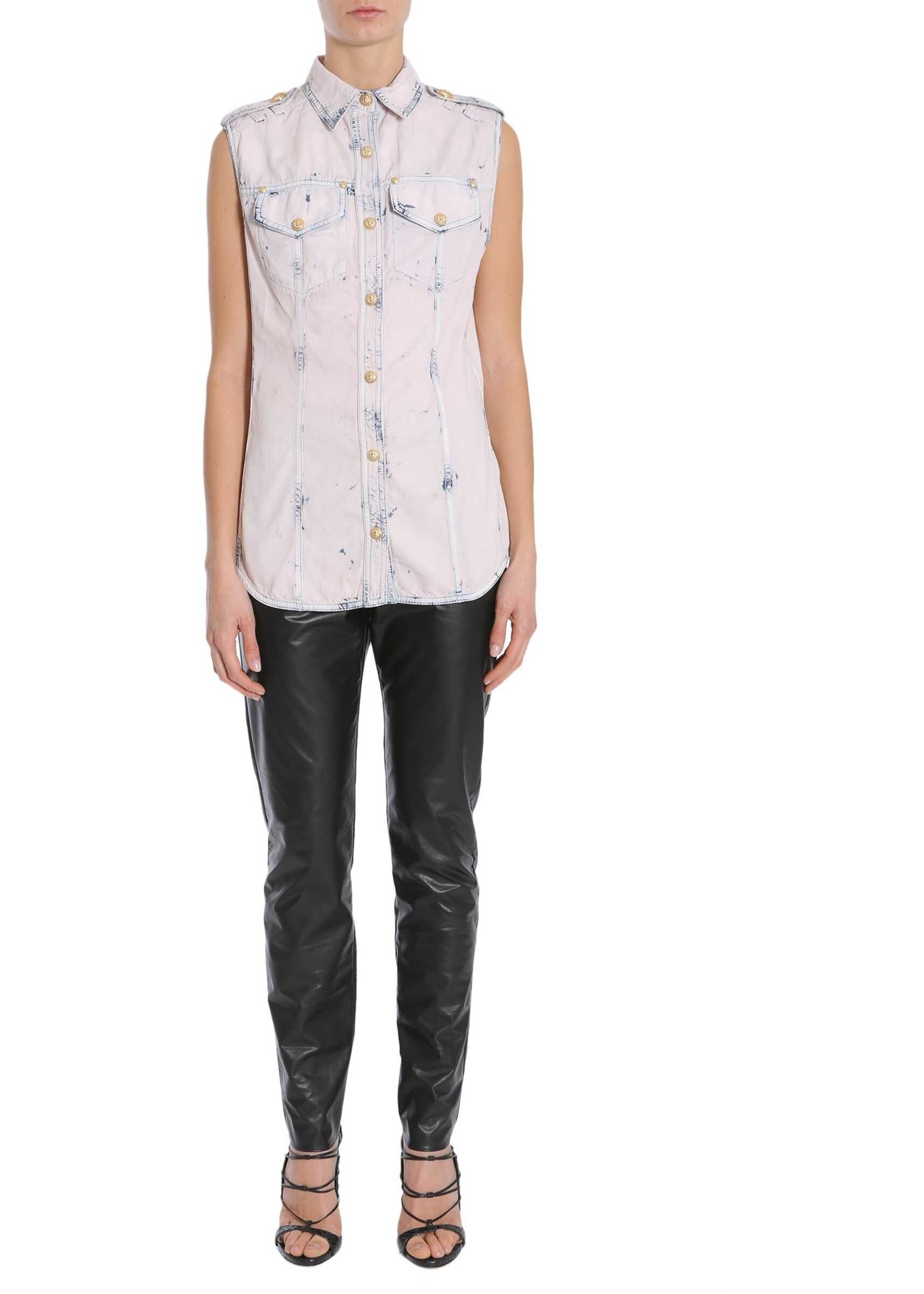 Balmain Sleeveless Shirt PINK