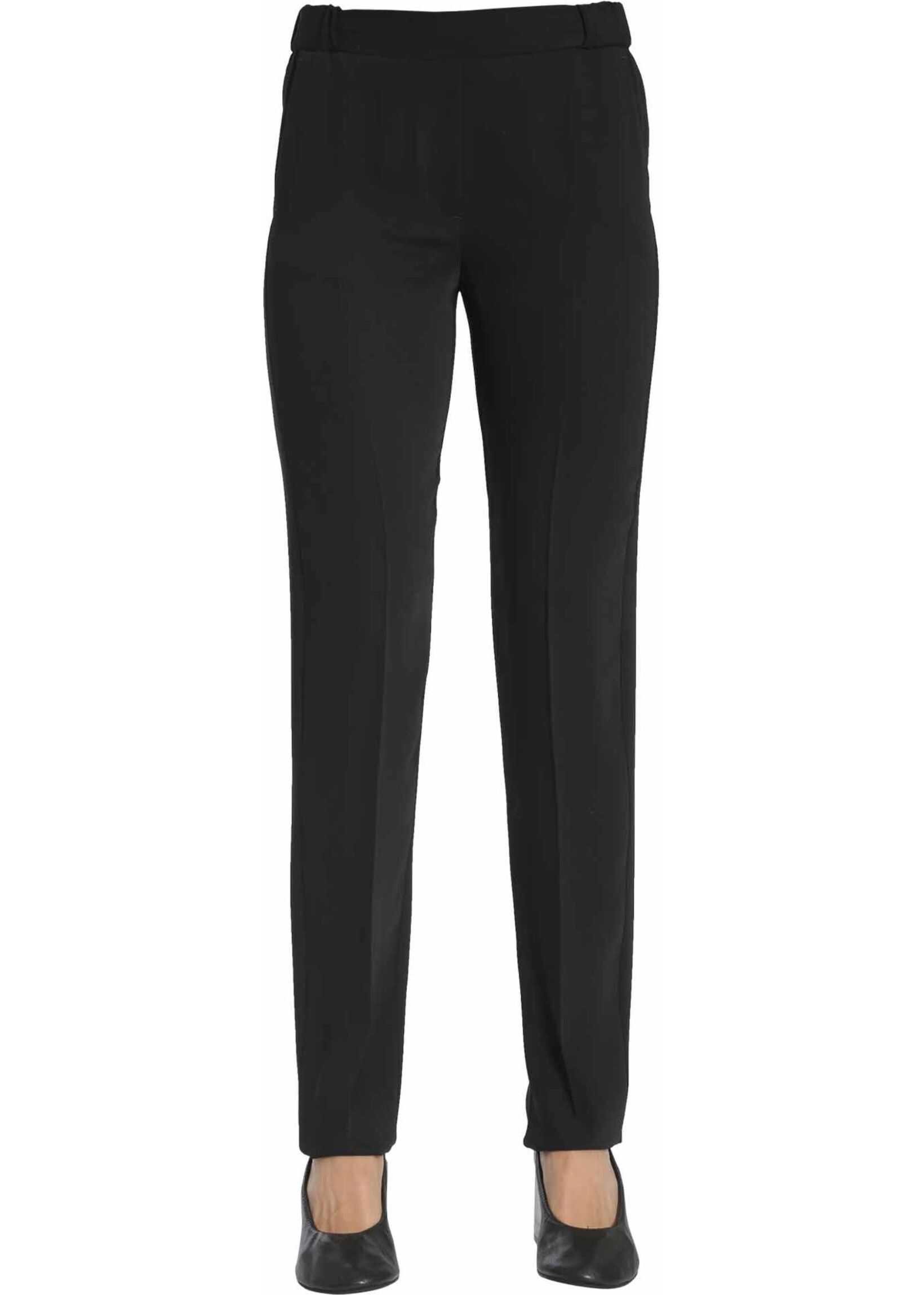 MM6 Maison Margiela Classic Trousers With Elastic Waistband BLACK