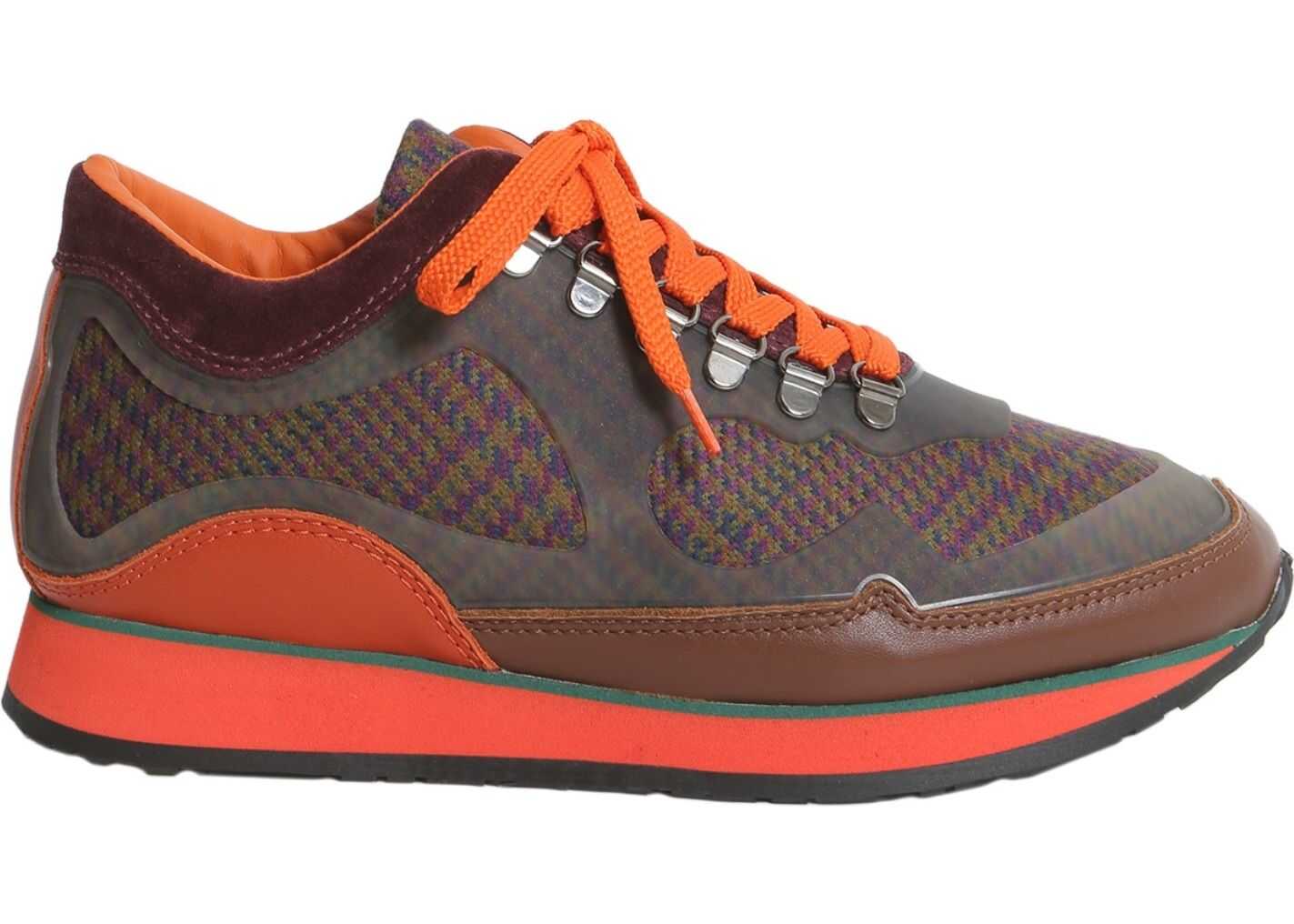 ETRO Leather And Woven Sneakers MULTICOLOUR