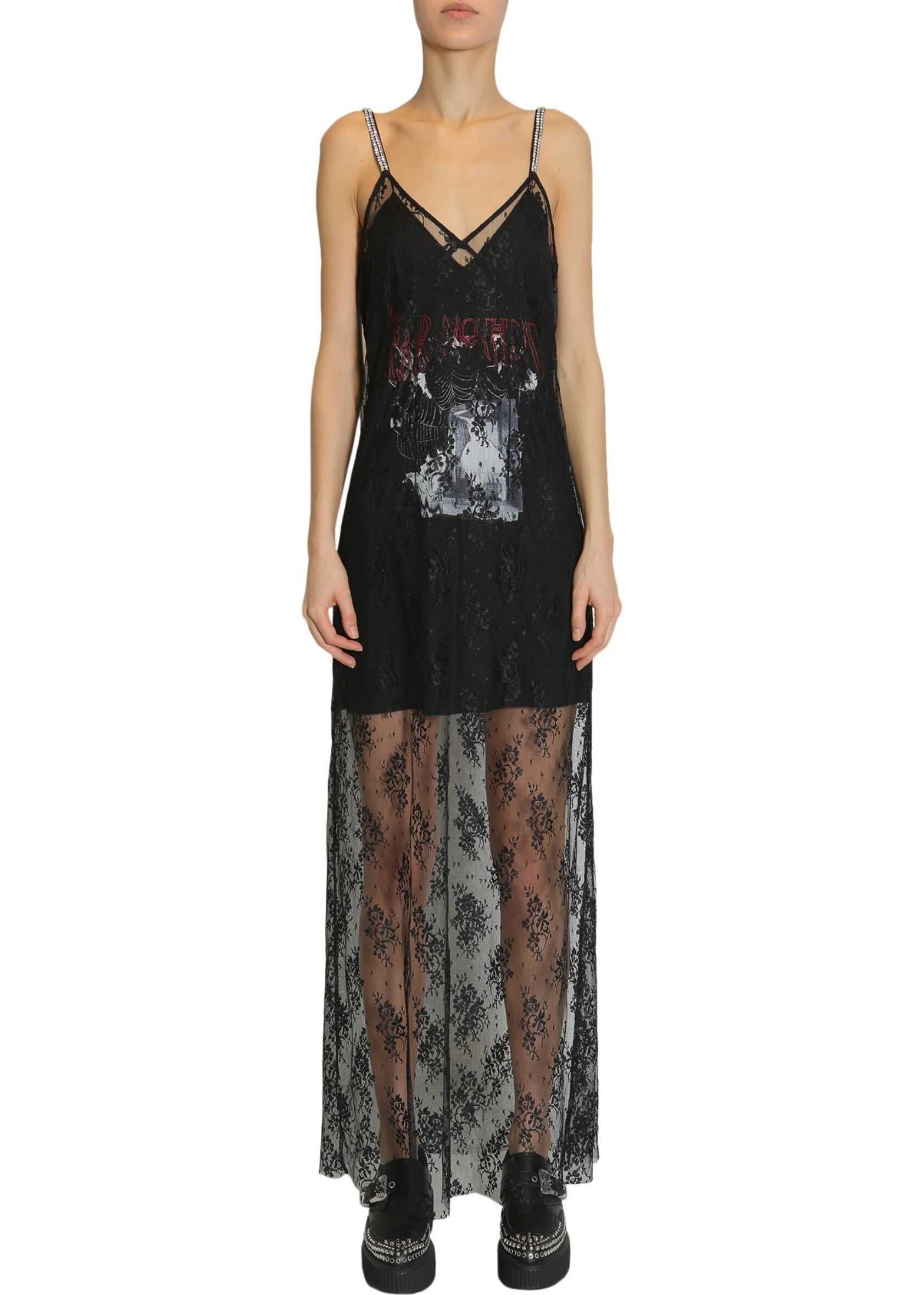 MCQ Alexander McQueen Long Lace Dress BLACK