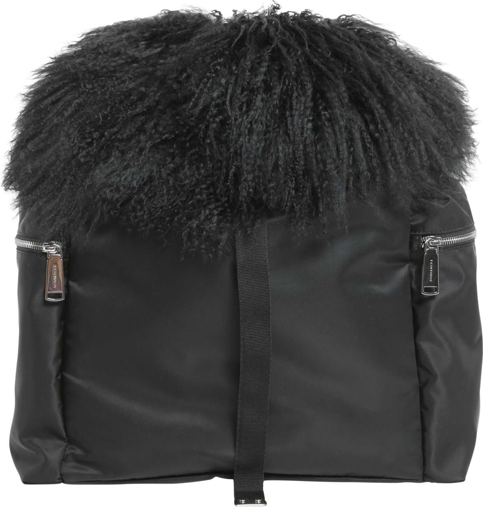 DSQUARED2 Hiking Mountain Backpack BLACK