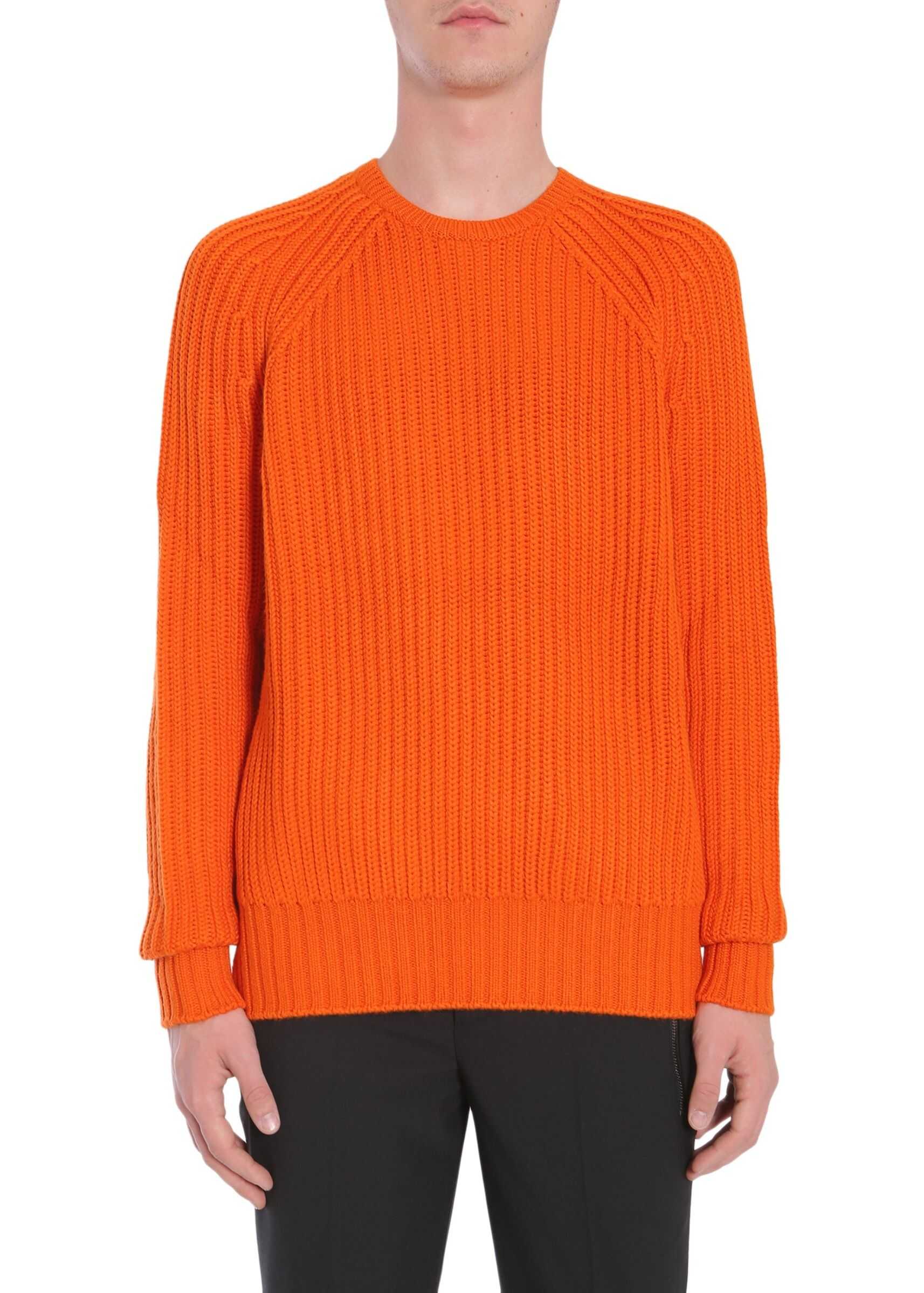 Neil Barrett Round Collar Jumper ORANGE