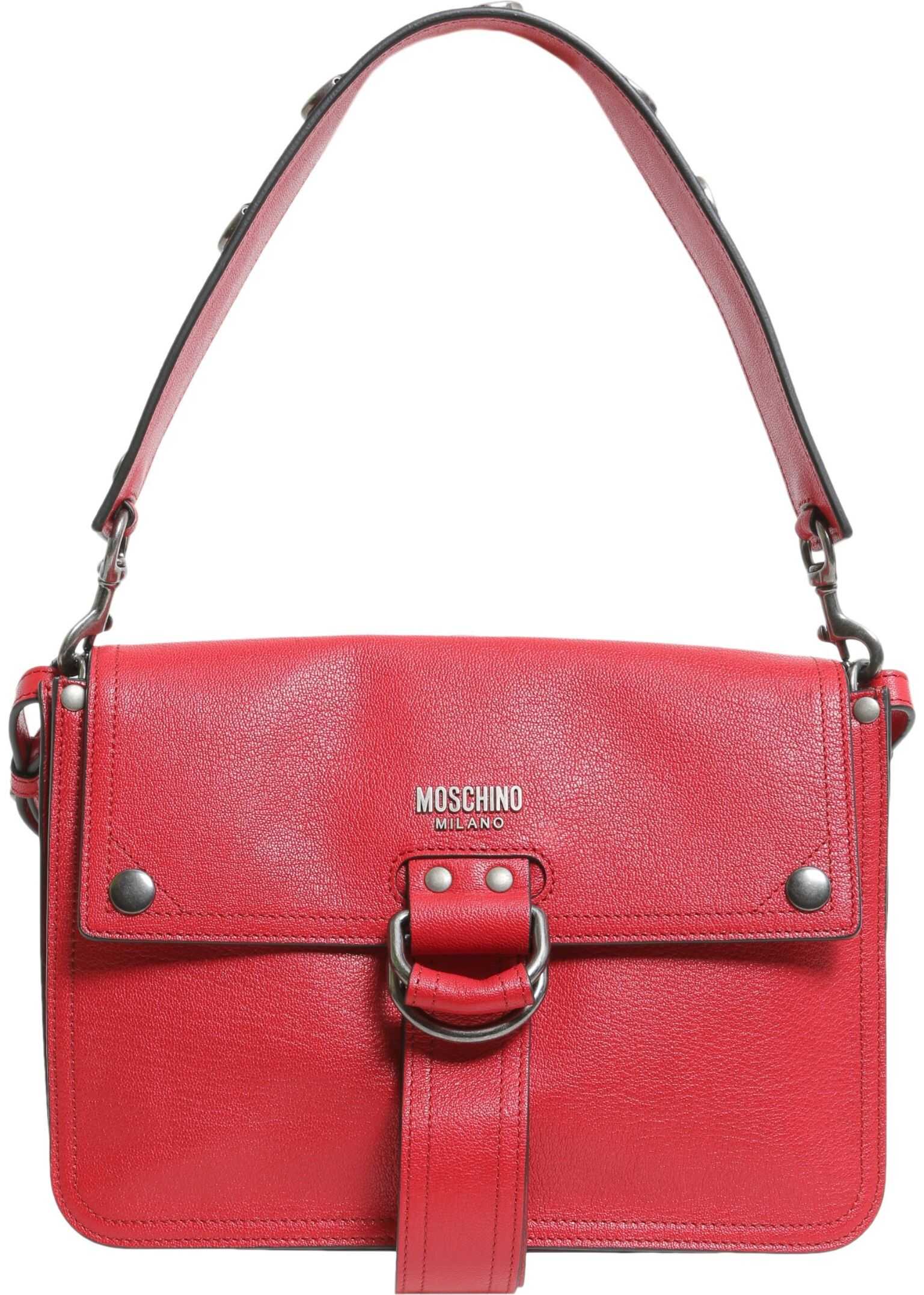 Moschino Shoulder Bag With Double Strap RED