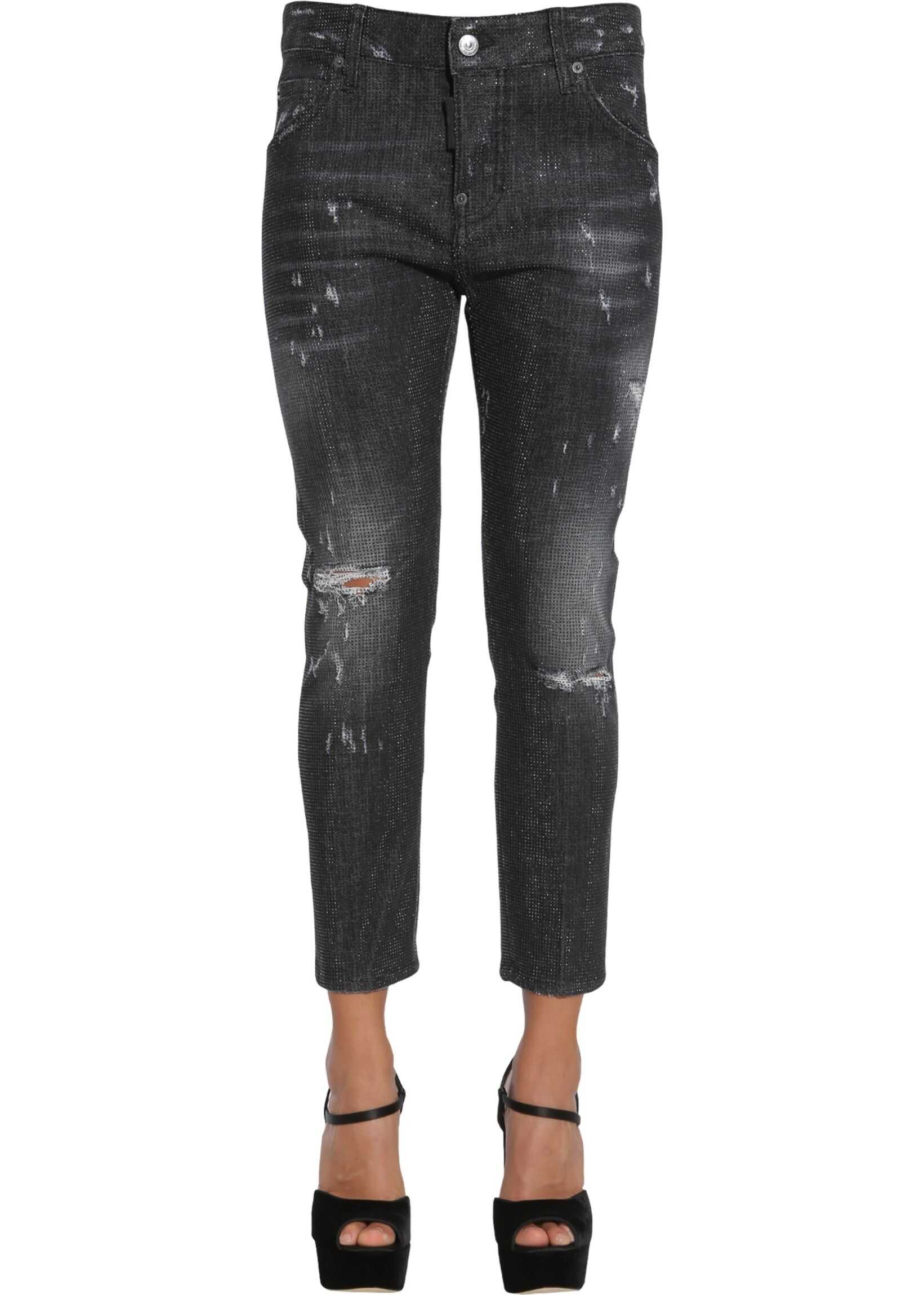 Blug DSQUARED2 Cool Girl Cropped Jeans BLACK