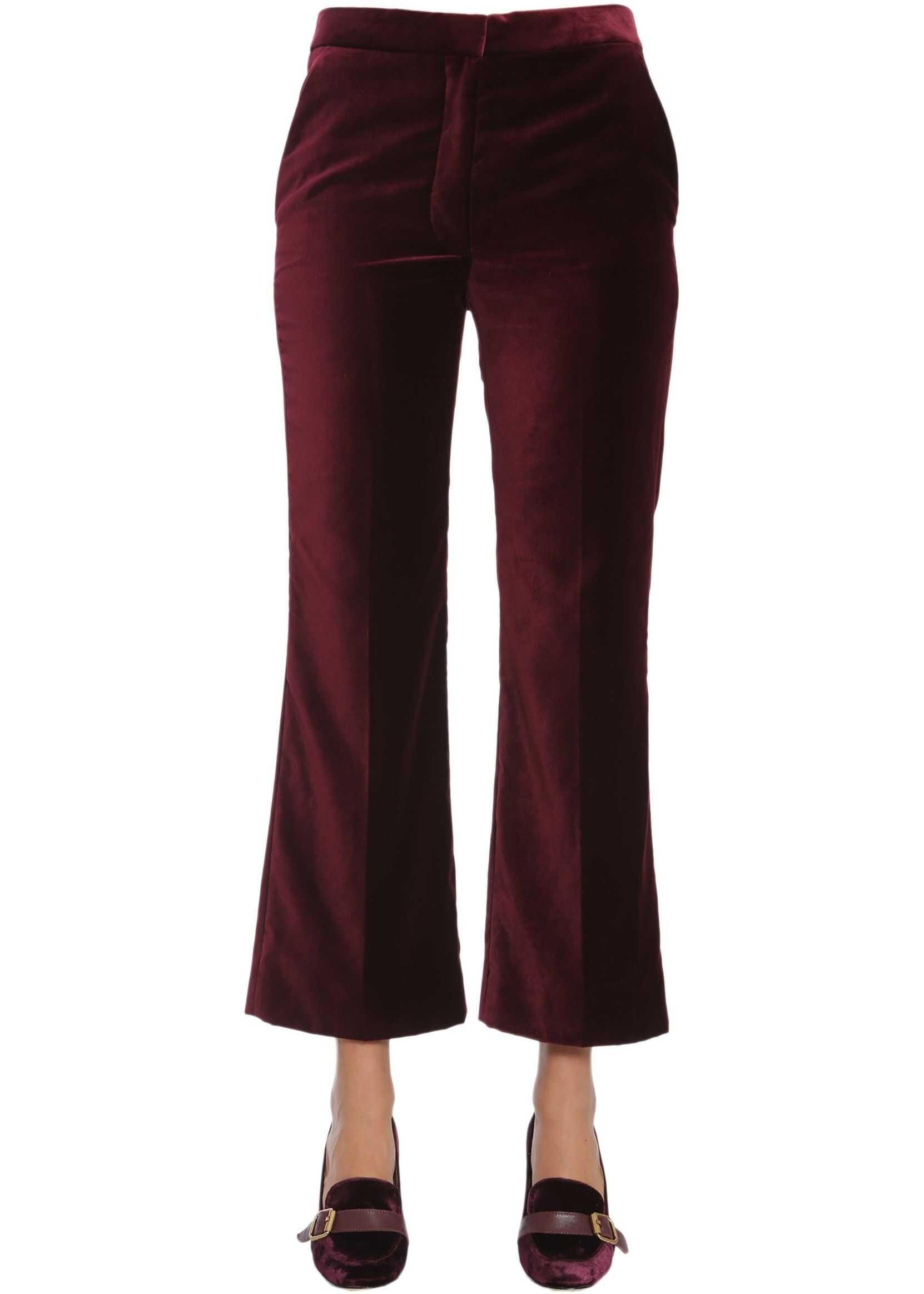 adidas by Stella McCartney Velvet Trousers BORDEAUX