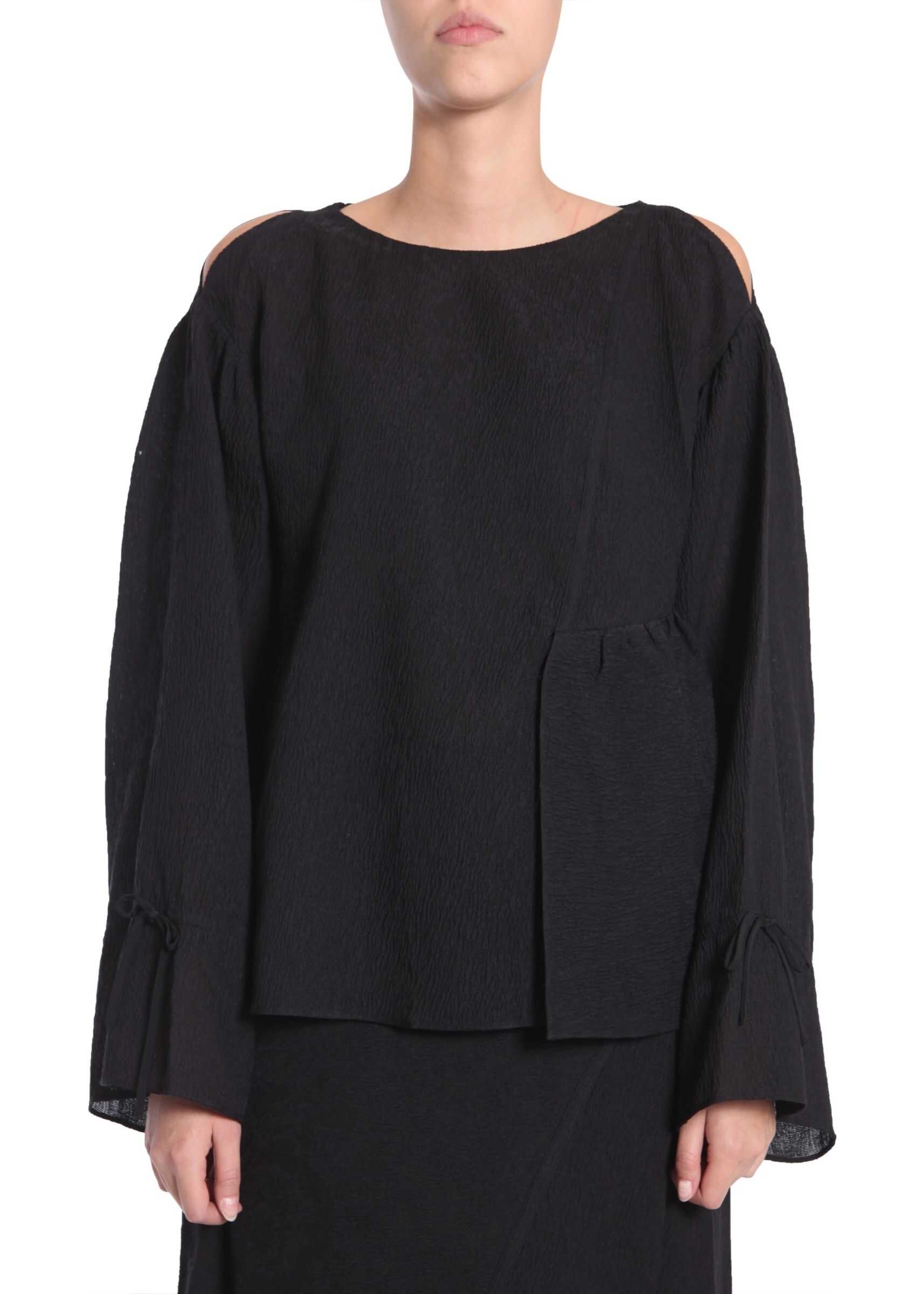 3.1 Phillip Lim Crêpe Blouse F171-2329CSG_BA001 BLACK